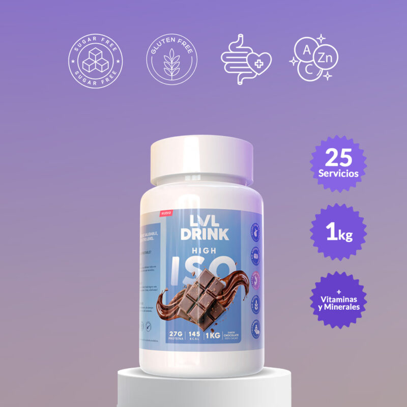 Proteína sabor Chocolate con Stevia, Vitaminas y Minerales | Lvldrink