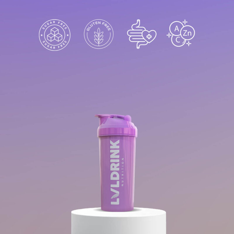 Shaker Lvldrink 600 ml libre de BPA, resistente y portátil | Accesorio