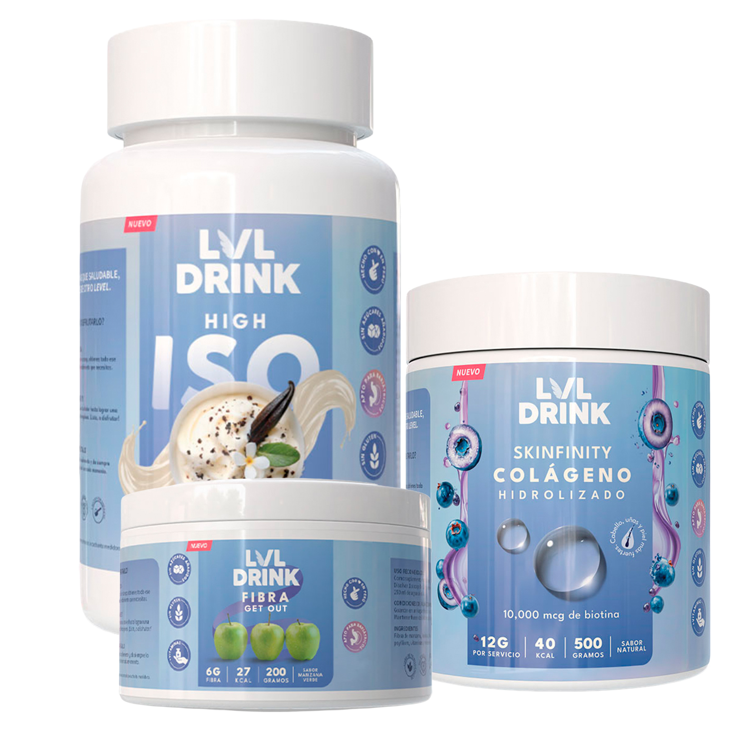 Proteína ISO Vainilla, Colágeno y Fibra