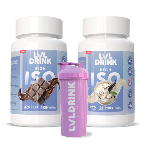 Pack doble proteína Chocolate y Vainilla 2kg Endulzado con Stevia