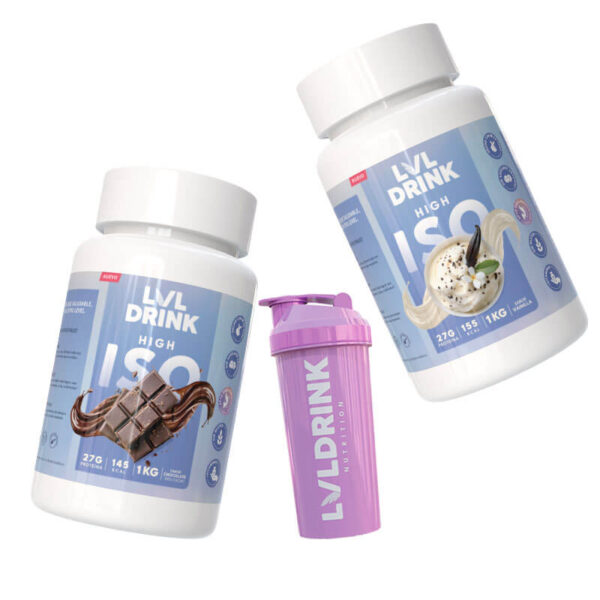 Pack doble proteína Chocolate y Vainilla 2kg Endulzado con Stevia - Imagen 2