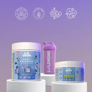Pack Colágeno Hidrolizado con Biotina + Fibra Natural Manzana | Lvldrink + Shaker