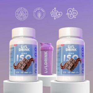Pack Proteína Chocolate con Stevia, Vitaminas y Minerales | Lvldrink + Shaker