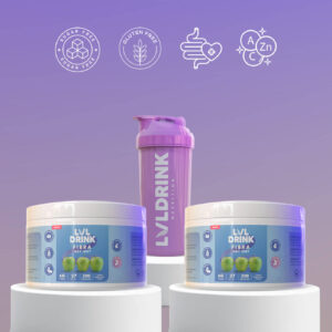 Pack Doble Fibra de Manzana con vitaminas y minerales | Lvldrink + Shaker