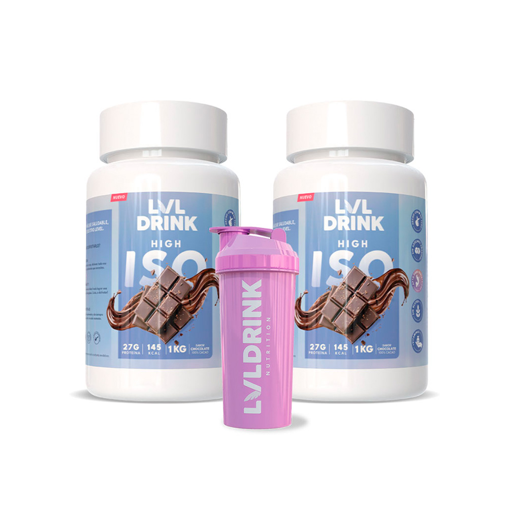Pack Doble Proteína Chocolate con Stevia, Vitaminas y Minerales | Lvldrink + Shaker Gratis - Imagen 3