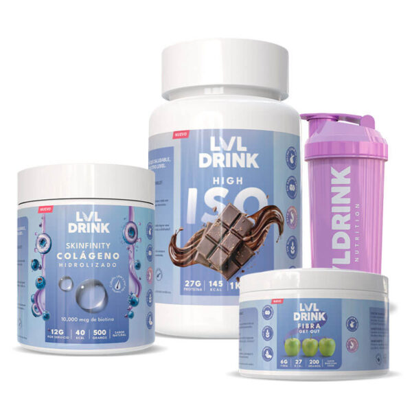 Pack Proteína Chocolate, Colágeno Hidrolizado y Fibra