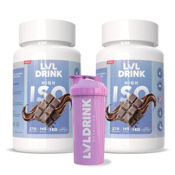 Pack doble proteína Chocolate 2kg Endulzado con Stevia
