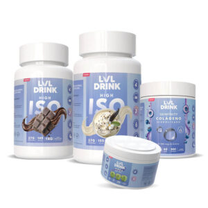 Pack de suplementos LVL Drink por el mes de la patria con proteínas, colágeno y fibra